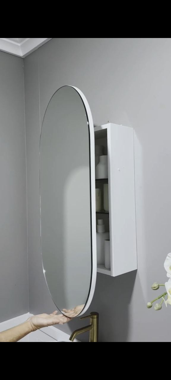 Miroir de Salle de Bain avec Rangement Intégré
